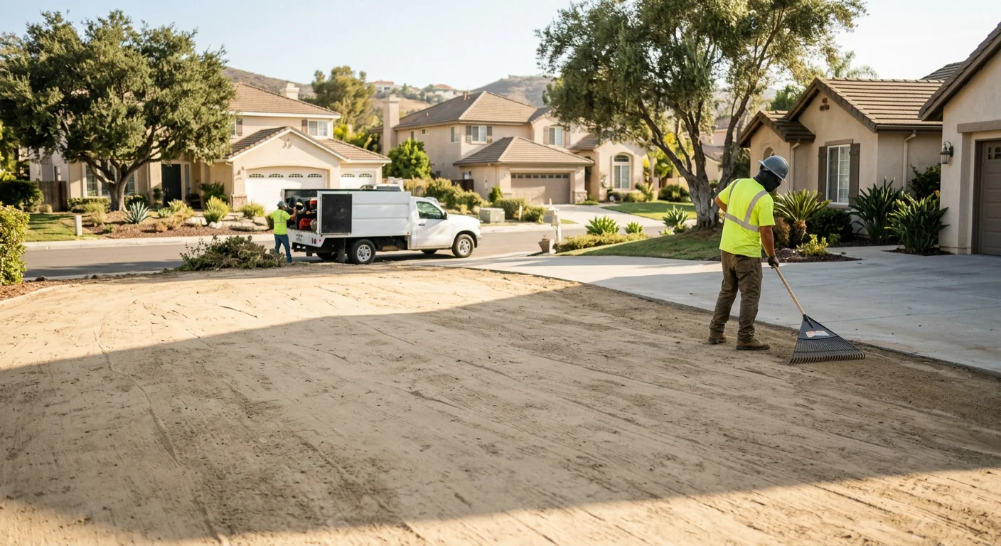Finished cleared lot raked and tidy after brush removal in Thousand Oaks