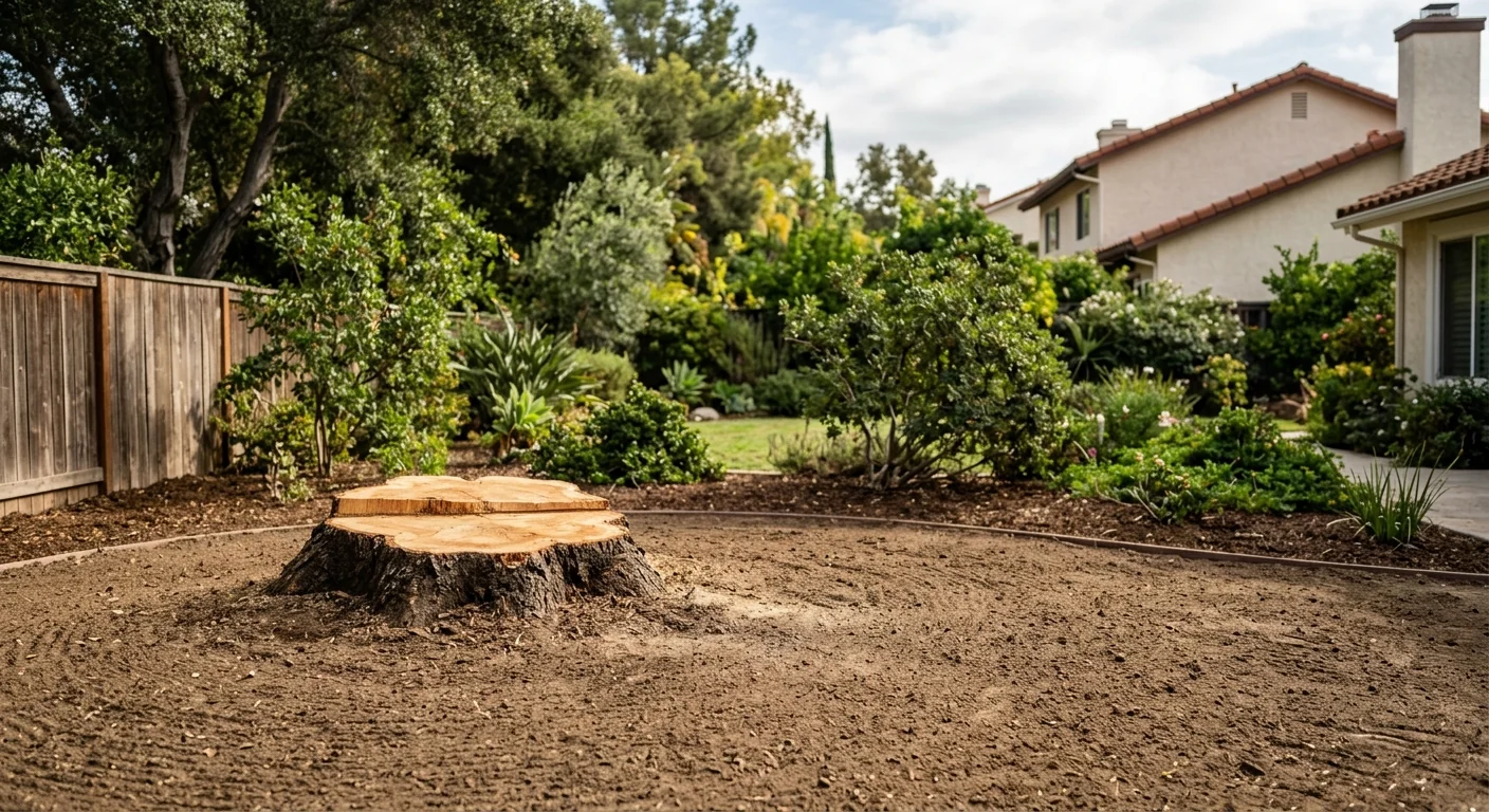 Finished yard restored and clean after emergency tree work in Thousand Oaks