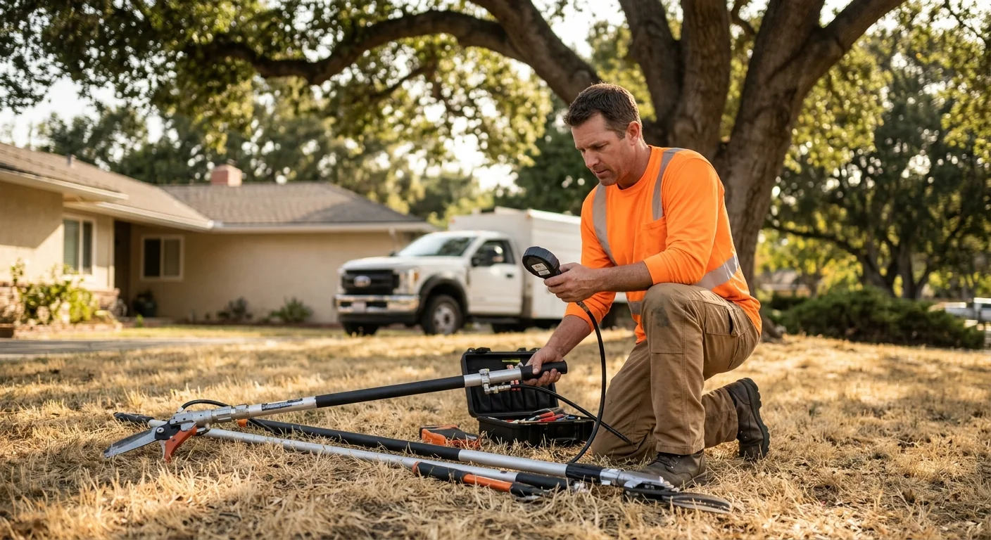 Thousand Oaks Tree Service technician testing system performance